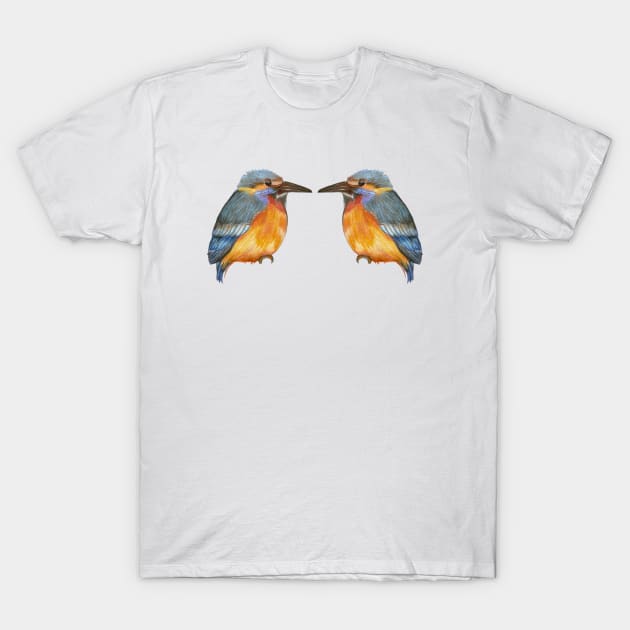 Mirrored Birds T-Shirt by kuallidesigns